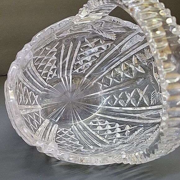 Vintage Anna Hutte Bleikristall Lead Crystal  Rose Basket. - Picture 3 of 9